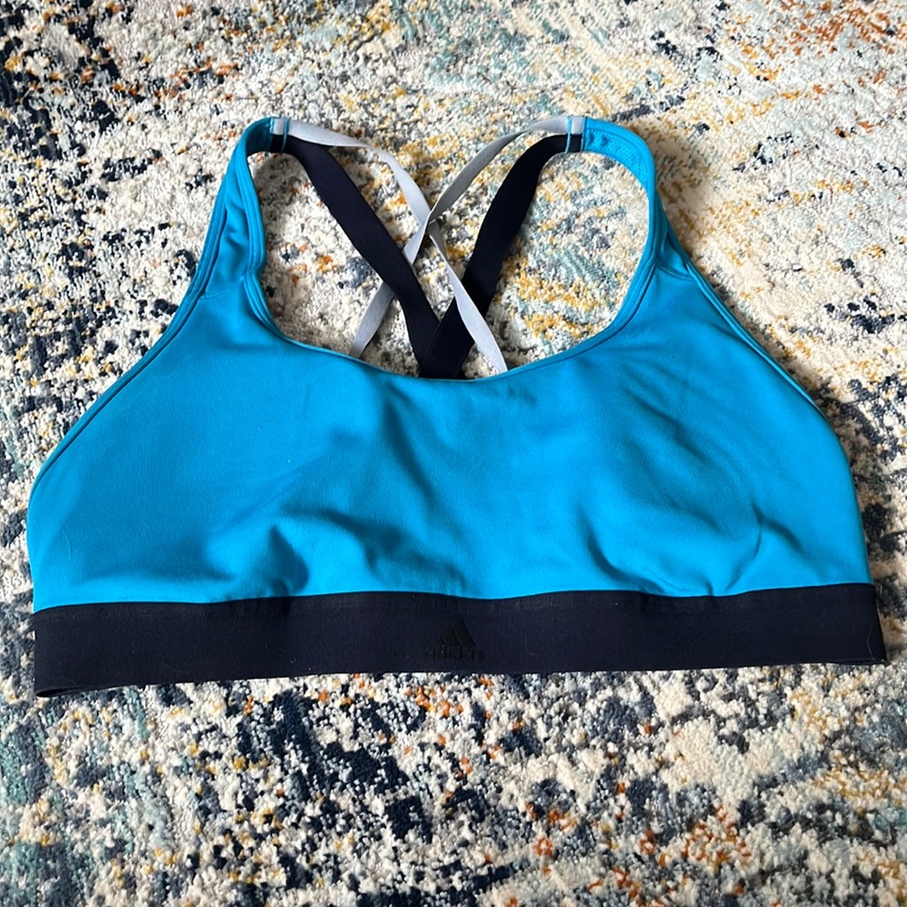 Adidas Sports Bra blue size large strappy